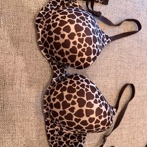 Victoria's Secret Brown Leopard Print Bra
